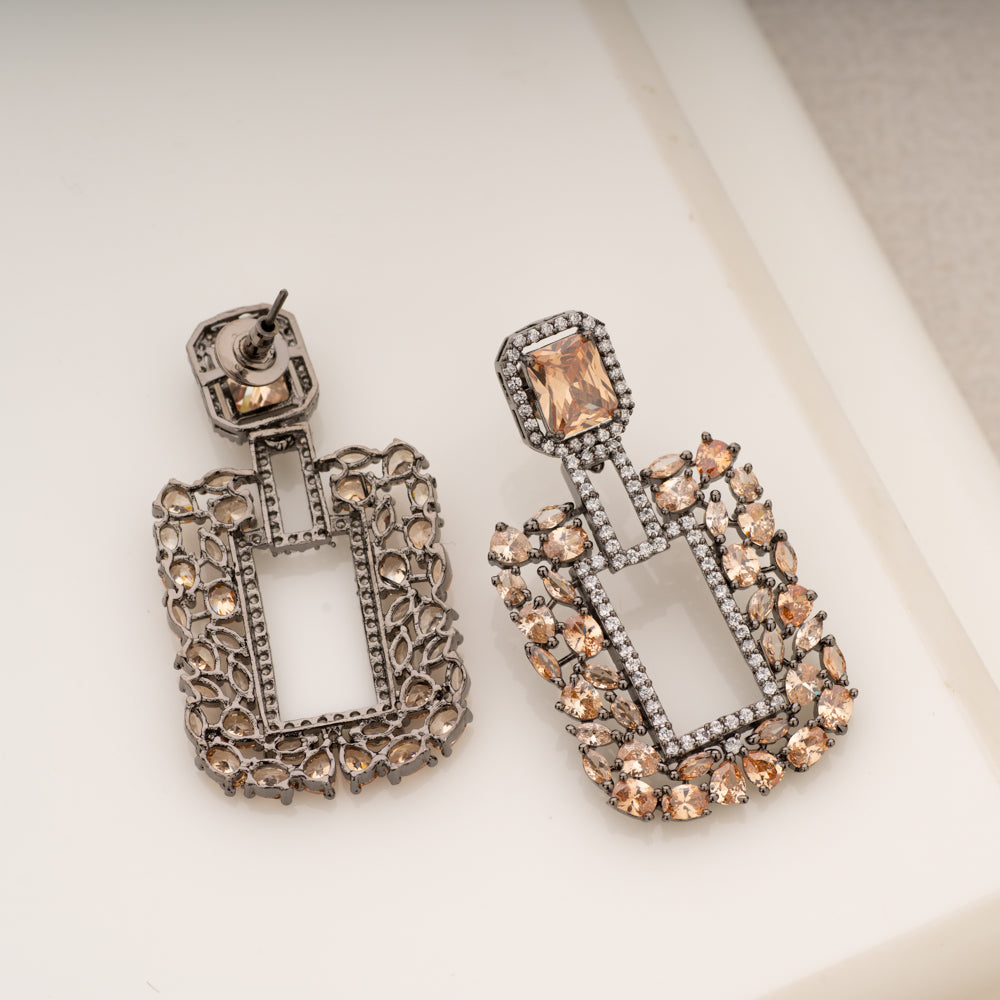 True Decadence Pearl Heart Drop Earrings In Silver In Gold | ModeSens